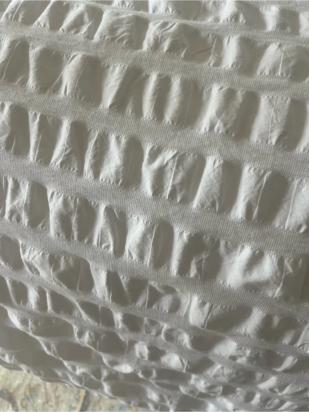 Matouk White Textured Cotton Coverlet